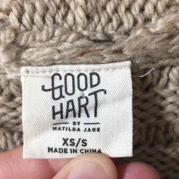 Good Hart Matilda Jane Parkway Vest Cardigan Sweater Womens Small Belted Shaggy - Picture 8 of 11